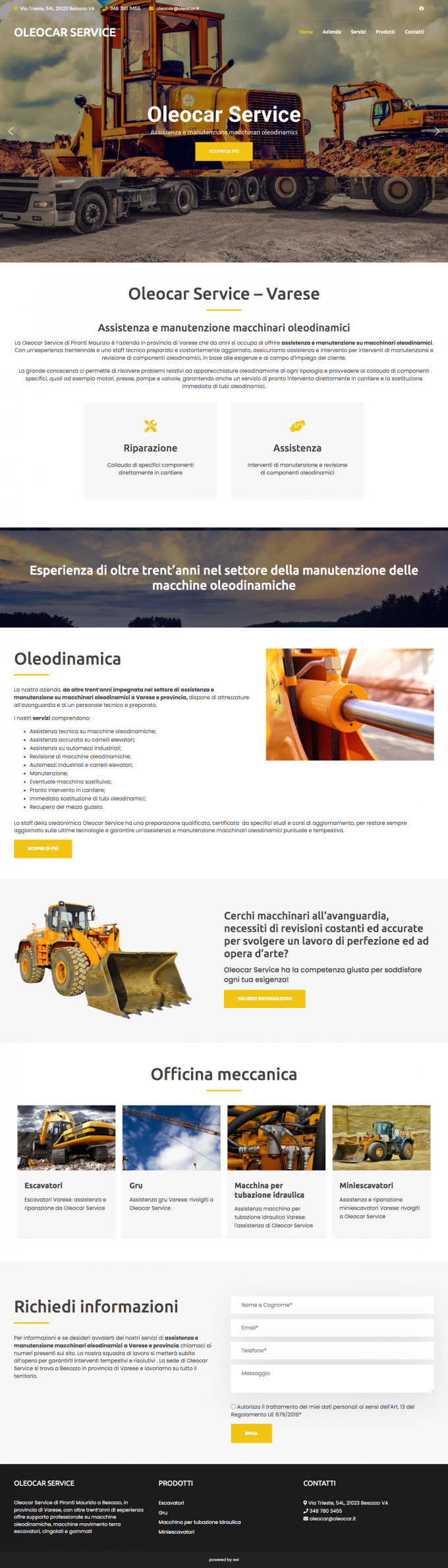 Oleocar Service &#8211; Assistenza e manutenzione macchinari oleodinamici &#8211; Varese