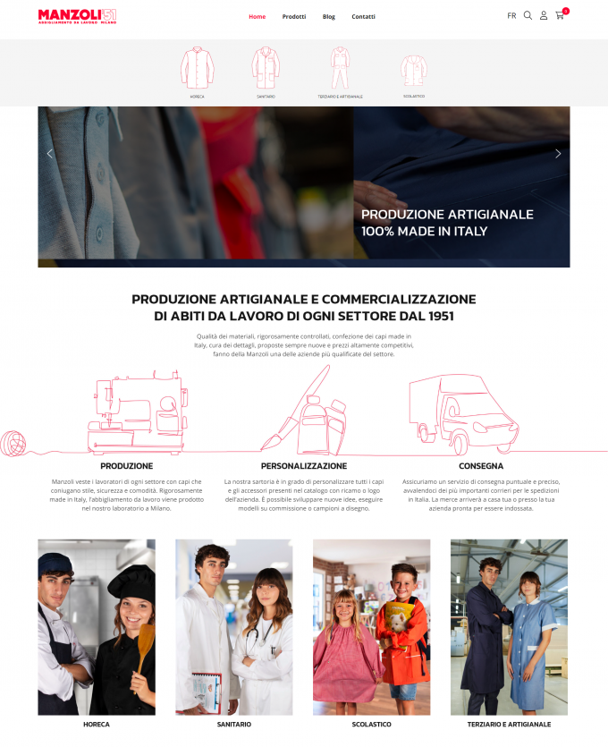 Manzoli: produzione e vendita abiti da lavoro